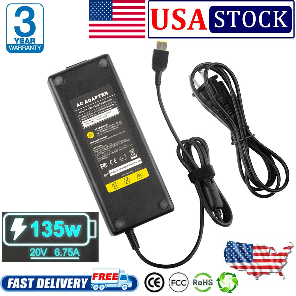 135W New Slim AC Adapter Charger for Lenovo IdeaPad Y40 Y50 Y70 Y700 Z710 US