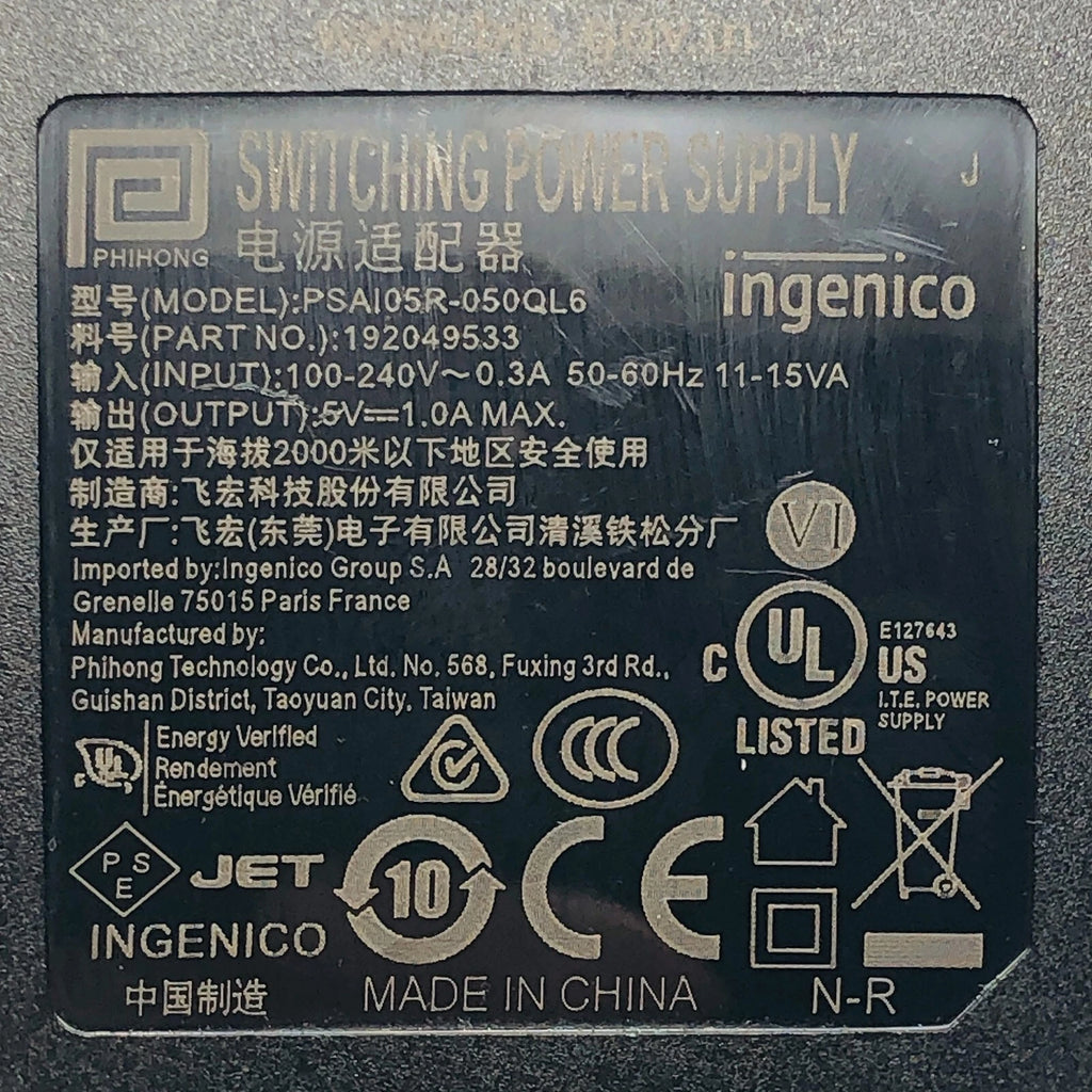NEW Genuine Phihong AC Adapter Switching Power Supply PSA105R-050QL6 5V 1A OEM