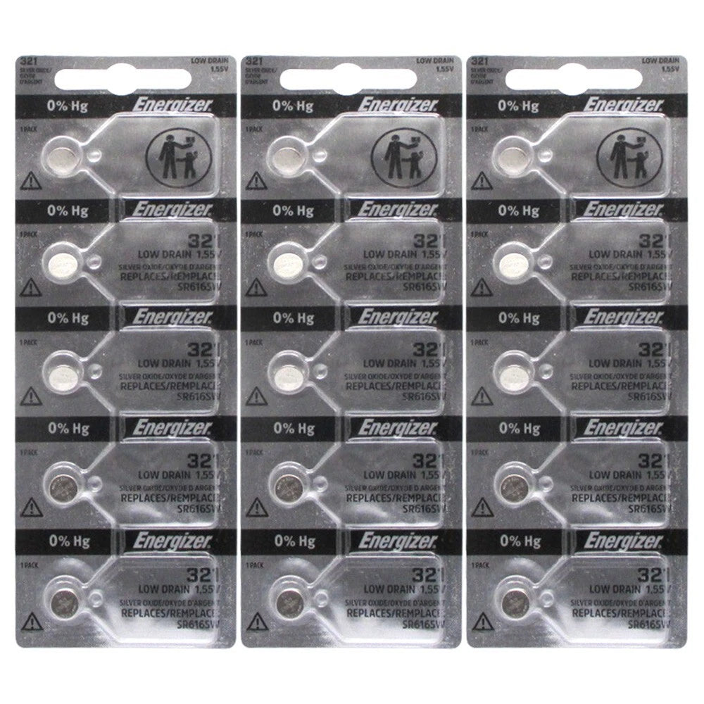 Energizer 321 Watch Batteries SR616SW Battery Cell x 15