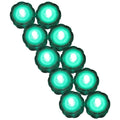 Submersible Waterproof Battery LED Tea Light Wedding Decoration Turquoise 10 Pcs