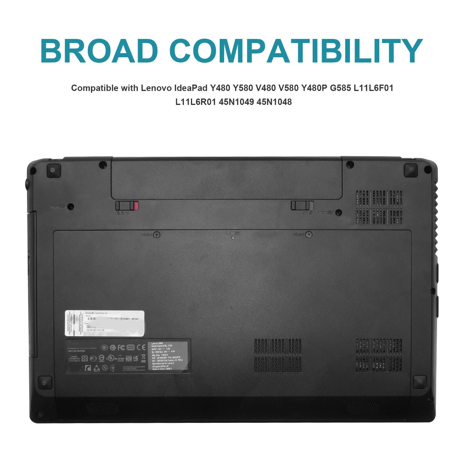 L11S6Y01 Battery for Lenovo IdeaPad Z480 Z380 Y480 Y580 G580 G480 G585 Z580 US