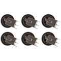 6x CR-2032/GVN 3V Lithium Coin Battery Horz 3 Pins Tab System Power