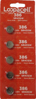 5 386 / 301 Loopacell Watch Batteries SR43SW SR43W