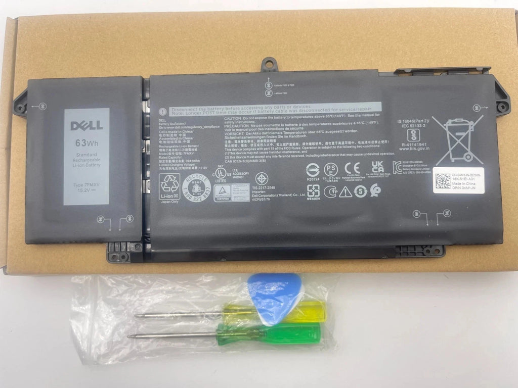 Genuine 63WH 7FMXV Battery For Dell Latitude 5320 7320 7420 7520 9JM71 TN2GY NEW