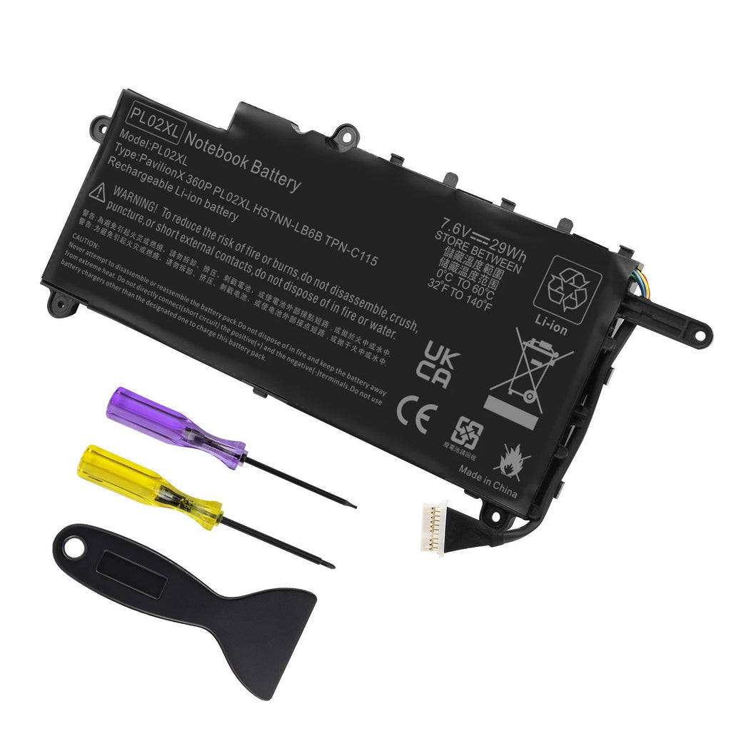 Battery PL02XL For HP Pavilion 11-n x360 11-n010dx 751875-001 751681-421 29Wh