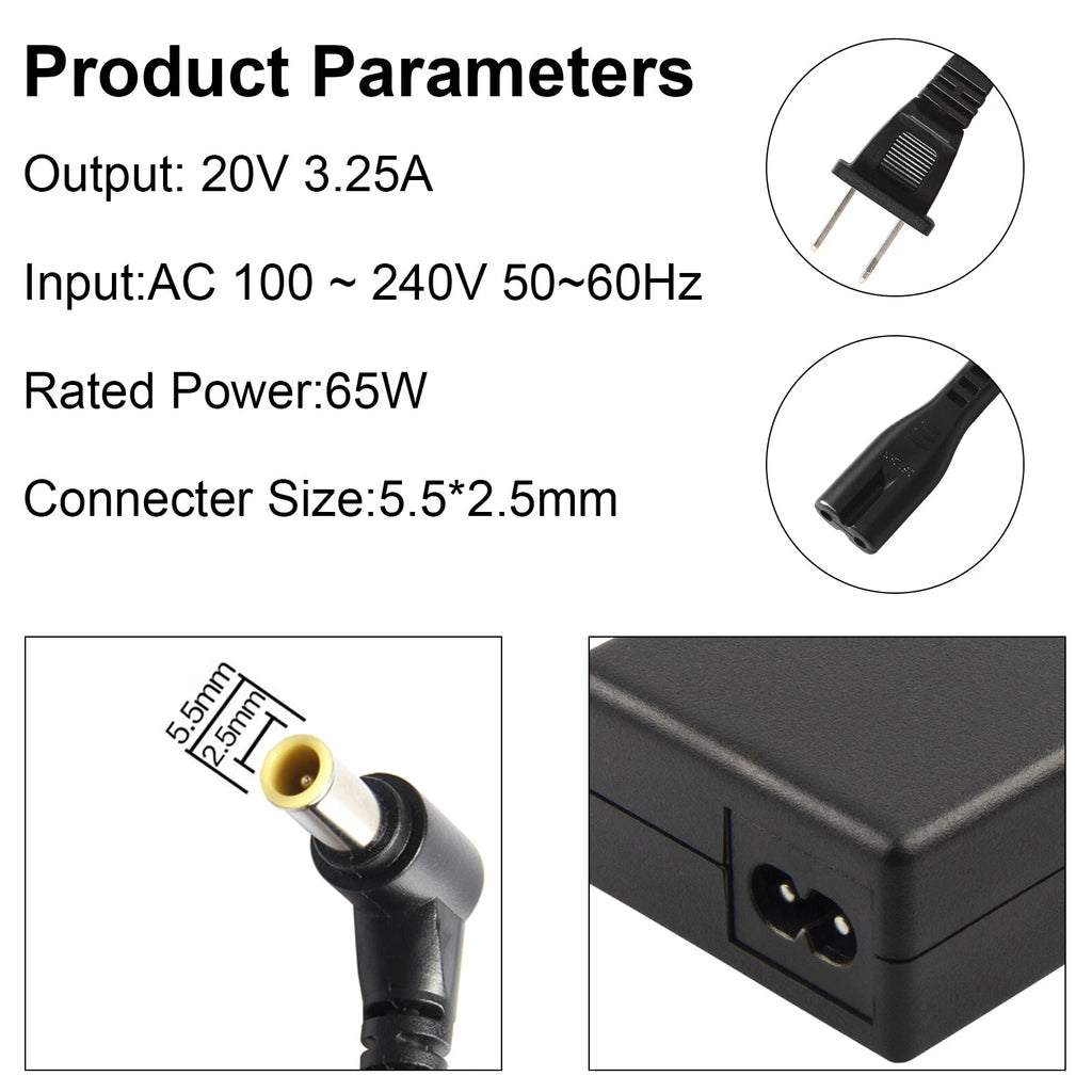 AC Adapter For Lenovo ideapad P400 P500 P580 P585 Laptop 65W Charger Power Cord