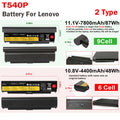 6/9Cell Battery For Lenovo ThinkPad T440P T540P 45N1152 45N1153 45N1162 57+/57++