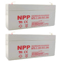 2PC NPP NP6-3.3Ah 6V 3.3Ah AGM VRLA General Series Battery