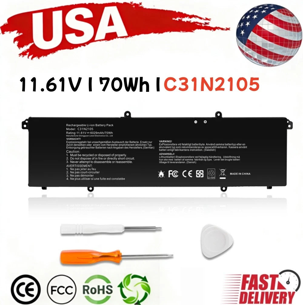 New C31N2105 Battery For Asus VivoBook 15X OLED X1503ZA S 15 K3502ZA 15X M1503QA