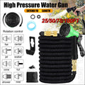 Expanding Expandable Flexible Garden Water Hose w Spray Nozzle 50,75,100,150FT