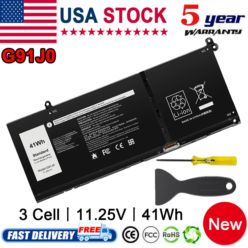 For Dell Inspiron 15 3511 15.6" Battery 11.25V 41Wh 3644mAh G91J0 MGCM5