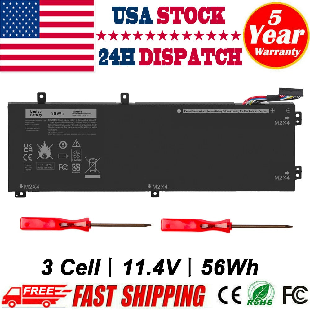 56WH 11.4V RRCGW Battery For Dell Precision 5510 5520 XPS 15 9550 M7R96