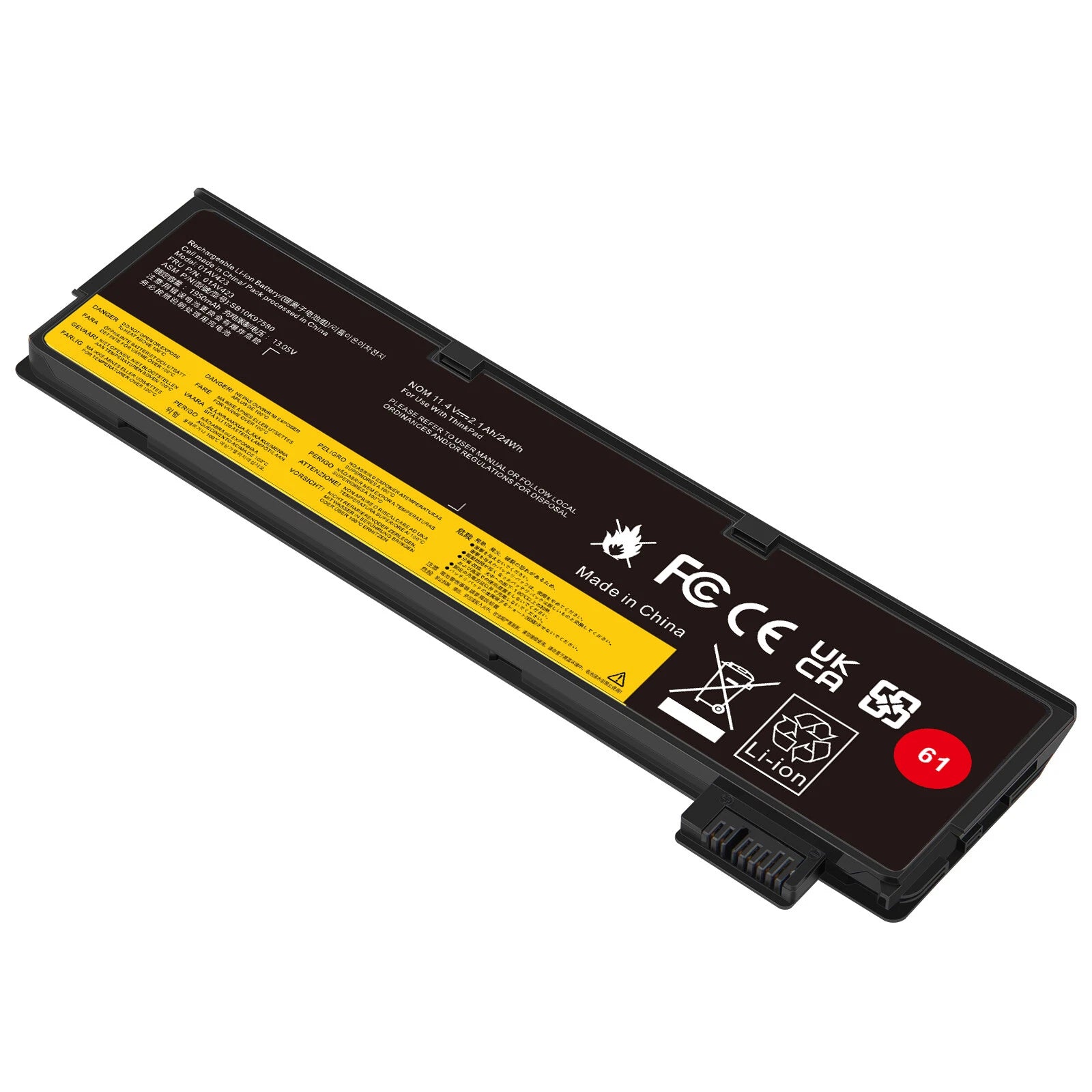 61 Battery For Lenovo Thinkpad T470 T480 T570 T580 P51s P52s 01AV427 01AV423