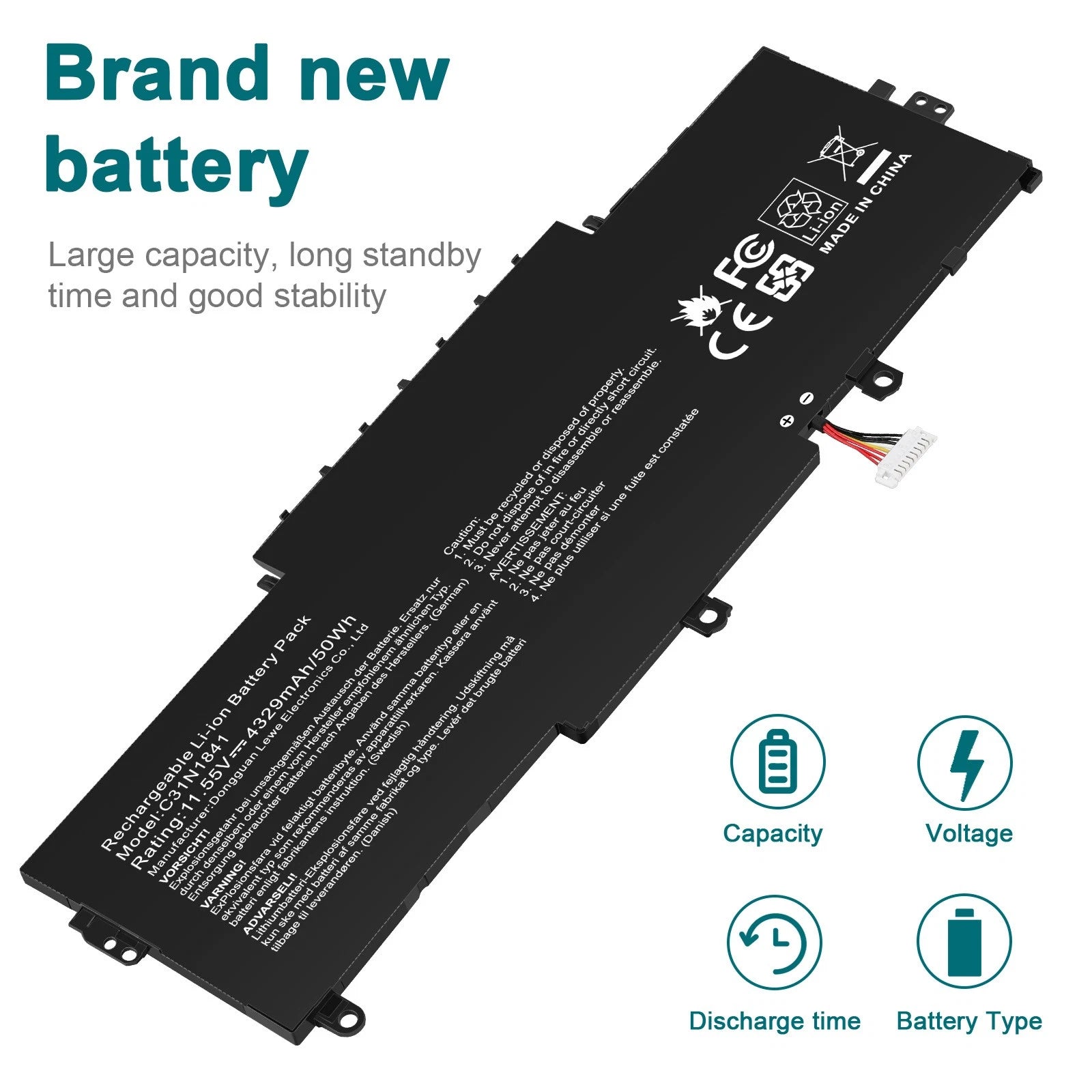C31N1811 Laptop Battery Replacement for Asus ZenBook 14 UX433F RX433F BX433F
