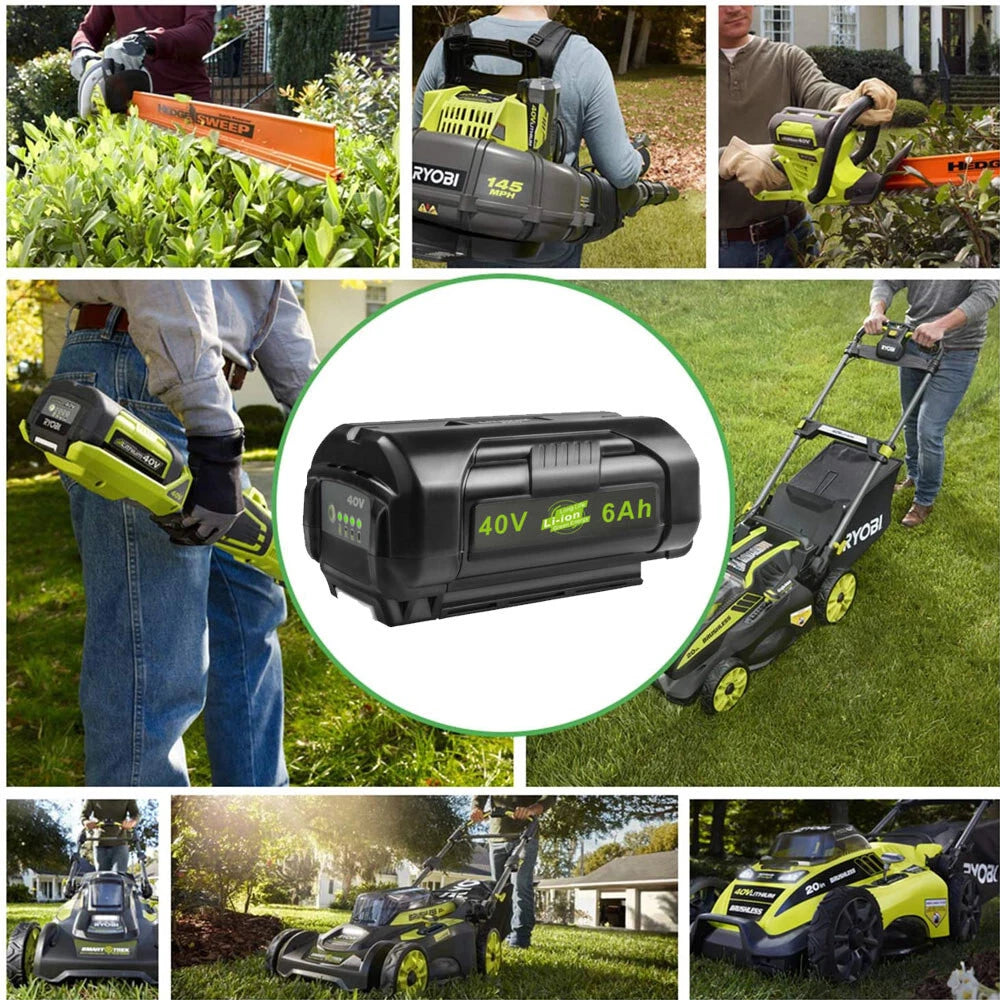 40V 6.0Ah Battery / Rapid Charger For Ryobi 40 Volt Lithium OP4050 OP40602 US