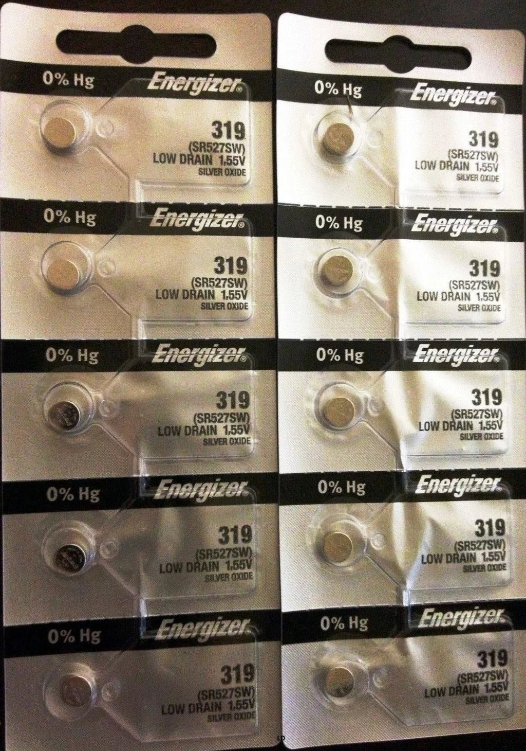 ENERGIZER 319 SR527SW (2 piece) SR527 V319 BATTERY NEW SEALED Authorize Seller