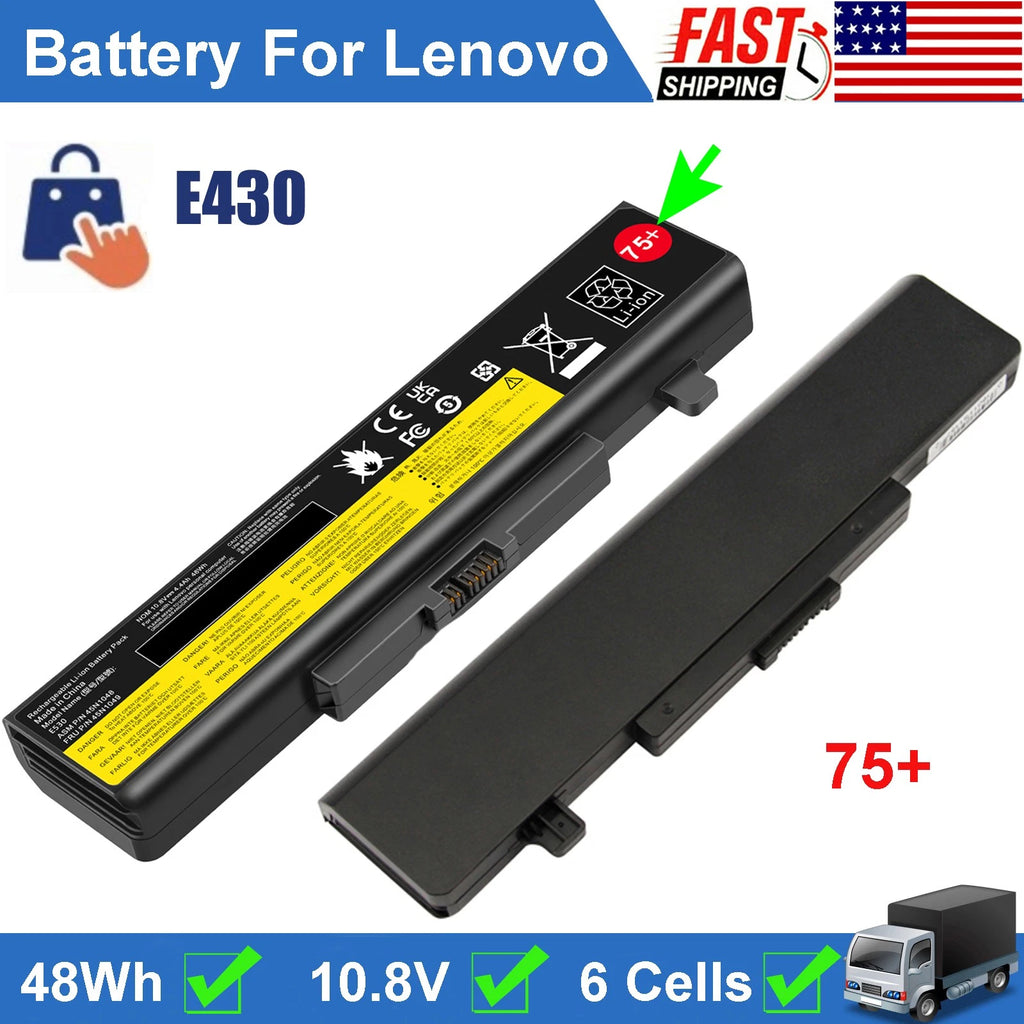 ?75+ For Lenovo ThinkPad E Serie E430 E431 E530 E531 E535 E540 E545 B590 Battery