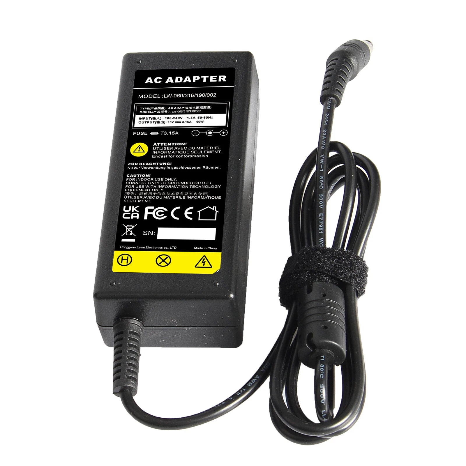 19V 3.16A 60W AC Power Laptop Charger Adapter For Samsung CPA09-004A AD-6019R US