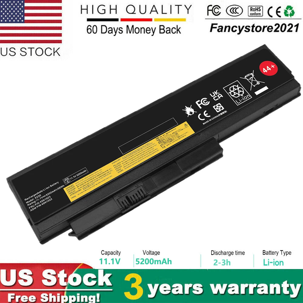 X230 X220 Battery 6 Cell 4400mAh For Lenovo ThinkPad X230i X220i 45N1027 45N102