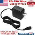 45W Type-C Fast Charger Power Adapter for Samsung ASUS Sony Laptop Phone Tablet