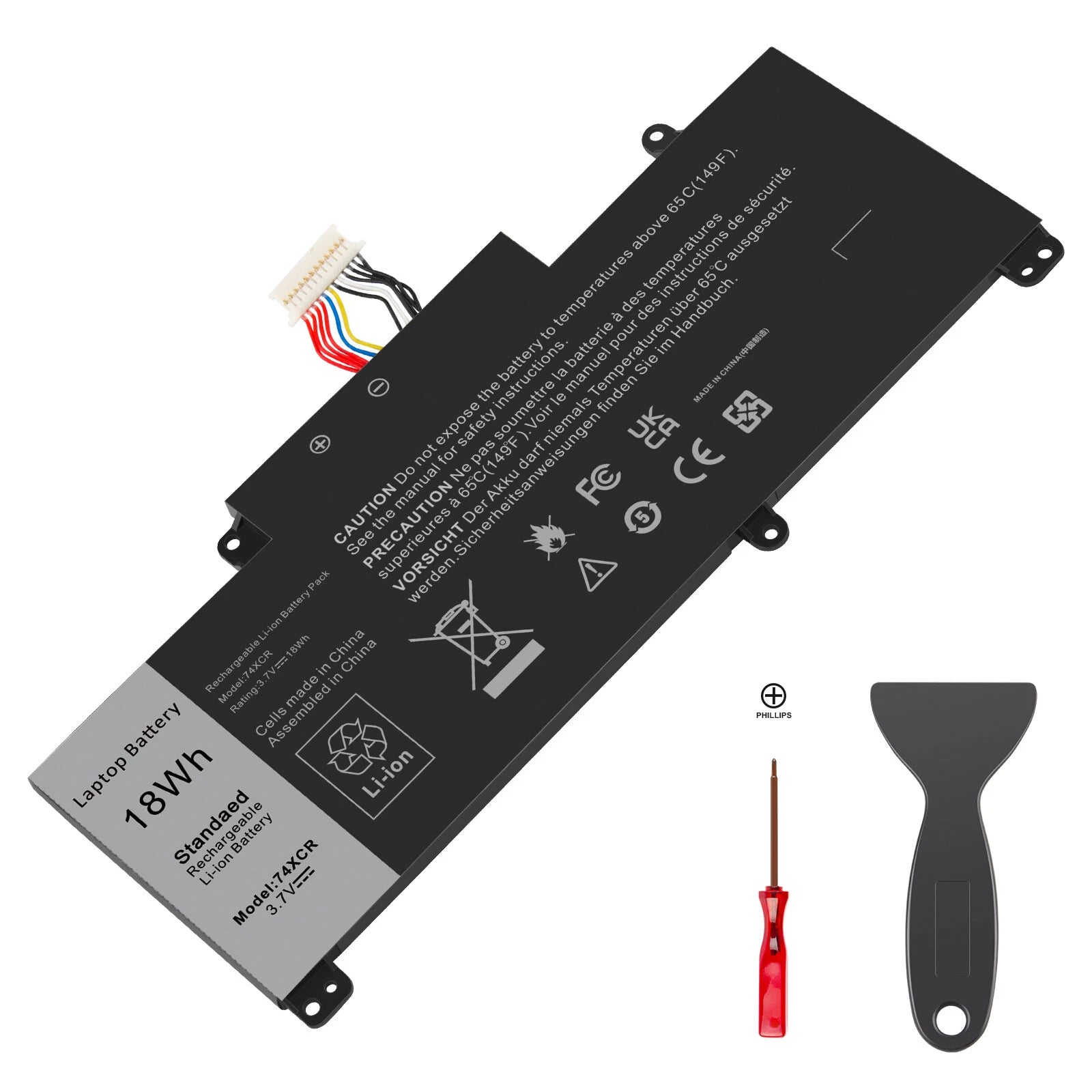 18Wh Battery For Dell Venue 8 Pro 5830 Tablet Series 74XCR 074XCR VXGP6 X1M2Y US