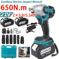 Cordless Electric Impact Wrench Gun 1/2'' High Power Driver w/ Li-ion Battery