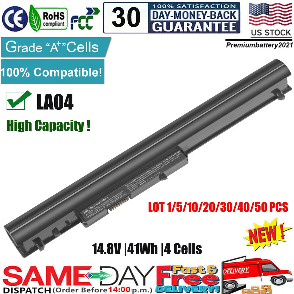 ?LOT BATTERY 776622-001 728460-001 (LA03 LA04) For HP 15-F272WM 15-F233WM 248 G1