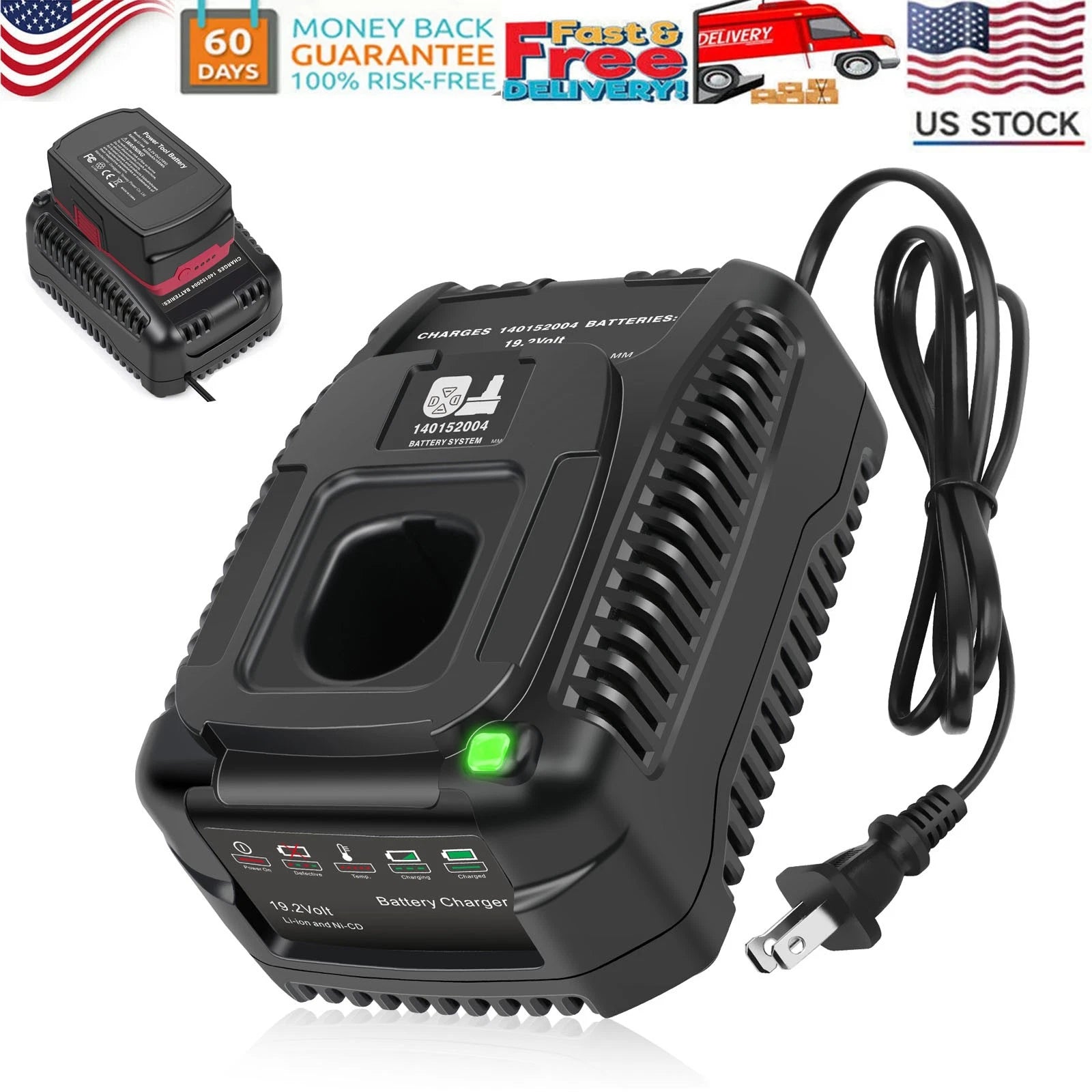 For Craftsman Battery Charger C3 XCP 19.2-Volt Li-ion 140152004 1425301 Power US