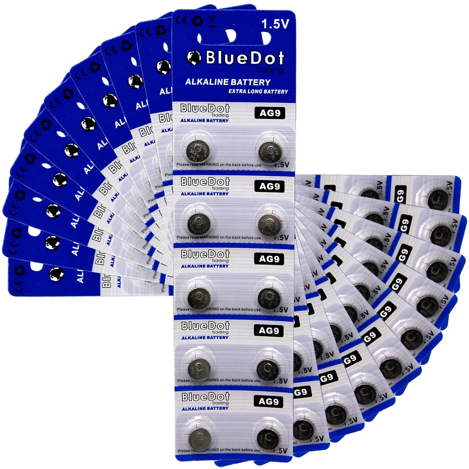100 BlueDot AG9 394A 394 SR936SW LR936 LR45 SR45 SR93 Alkaline Watch Battery USA