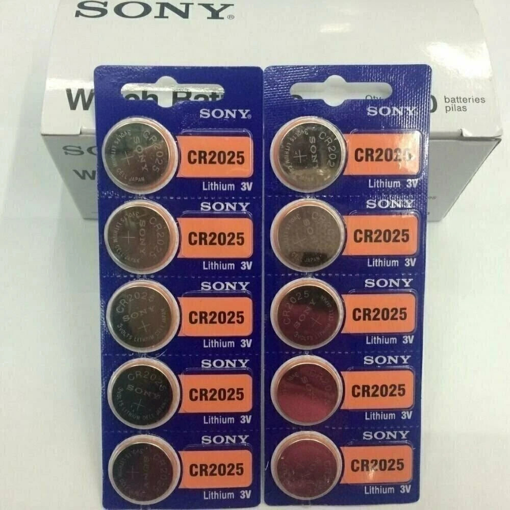 **FRESHLY NEW**10x SONY CR2025 Lithium Battery 3V Exp 2028+ Pack 10 pcs Coin Cel