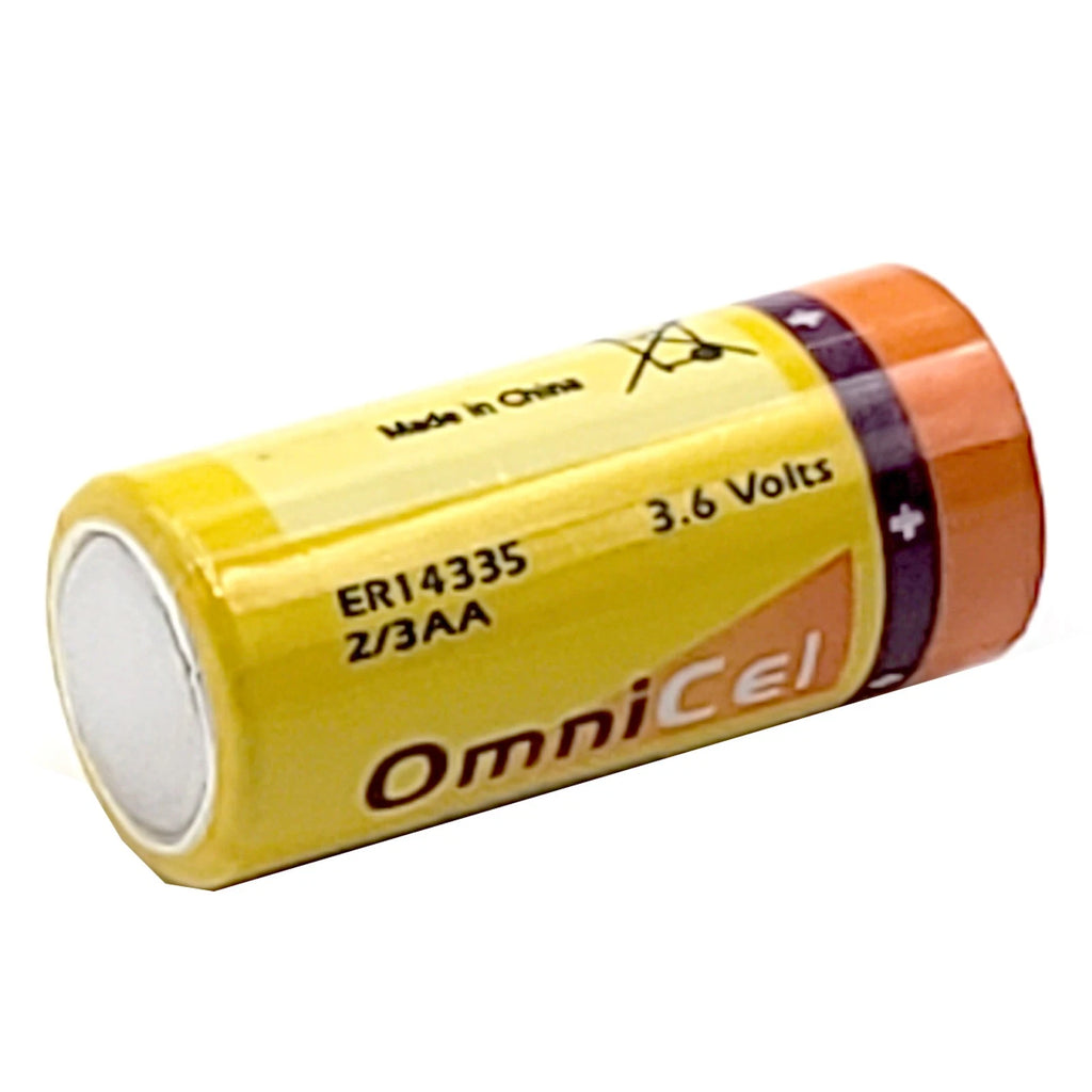 OmniCel ER14335 3.6V 1.65Ah 2/3AA Lithium Button Top Battery