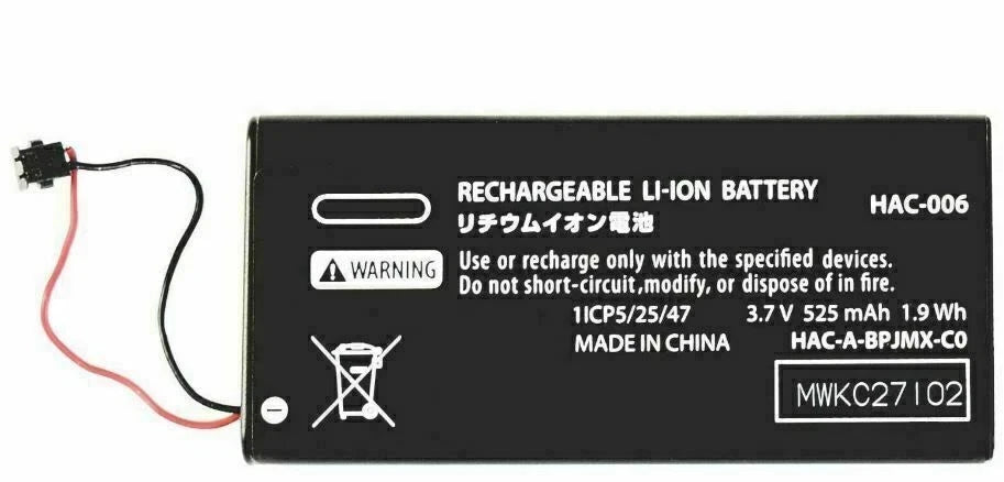 New Replacement Battery Nintendo Switch Joy-Con Fits HAC-006 525mAh Left Right