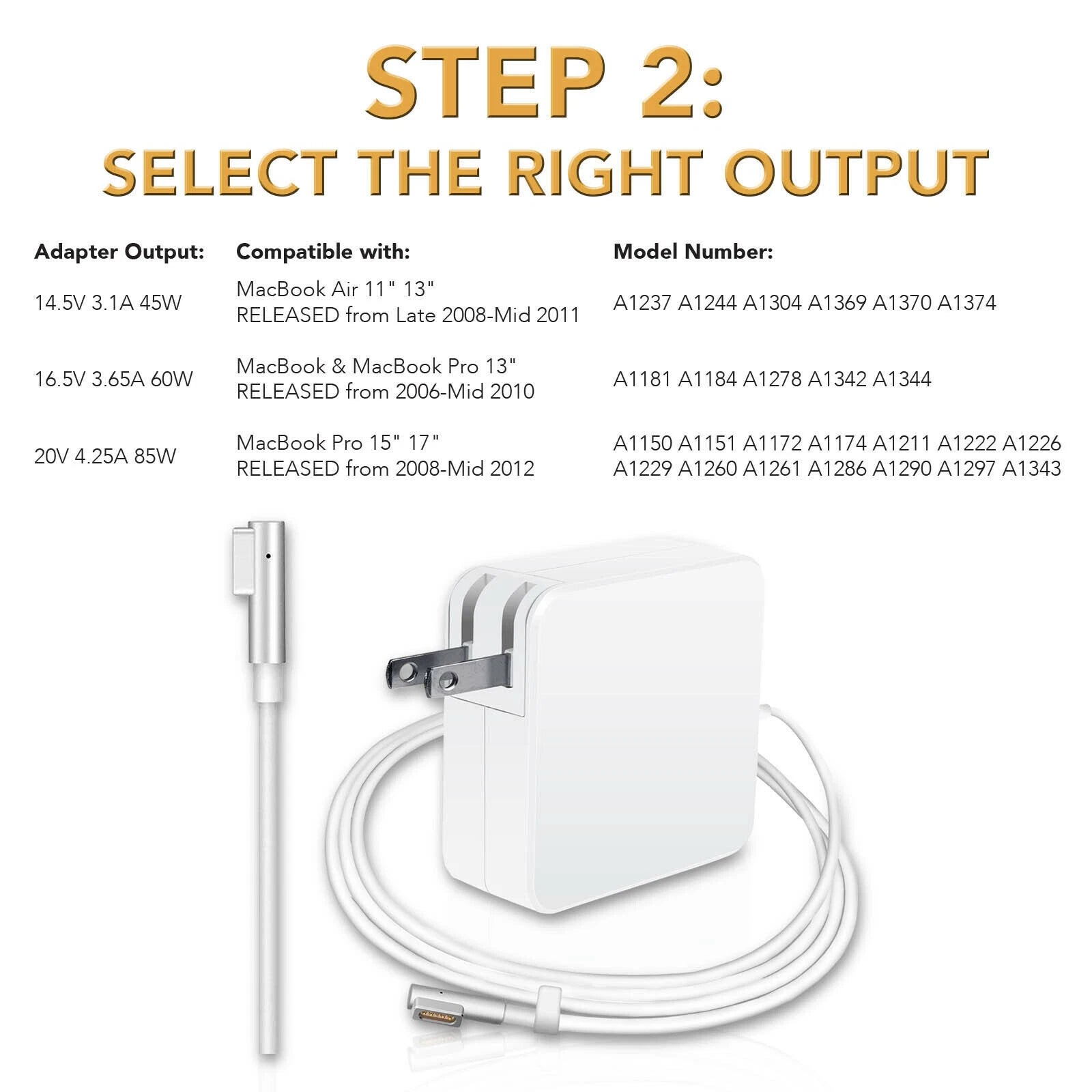 85W Power Adapter Charger For Apple MacBook Pro 15" 17" A1260 A1261 A1286 2011
