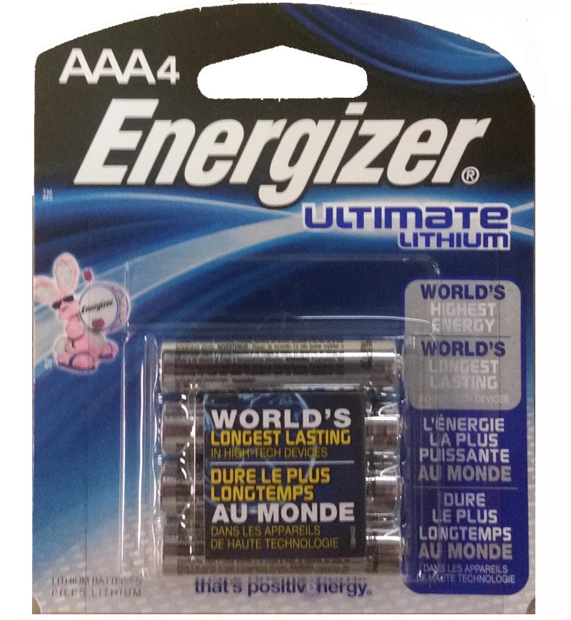 20 Count Energizer AAA Ultimate Lithium Batteries, (5 x 4 pks) FRESH SEALED