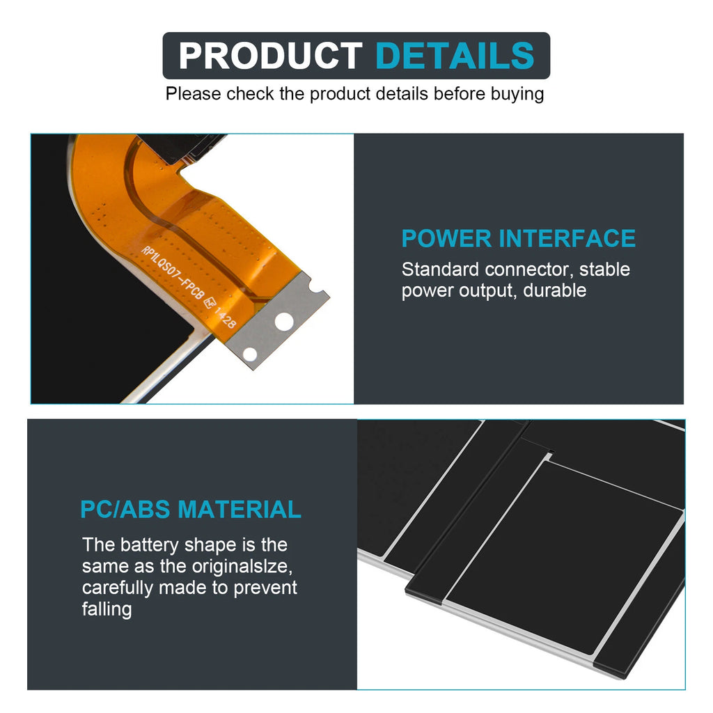 For Microsoft Surface Pro 3 1631 MS011301-PLP22T02 Replacement G3HTA005H Battery