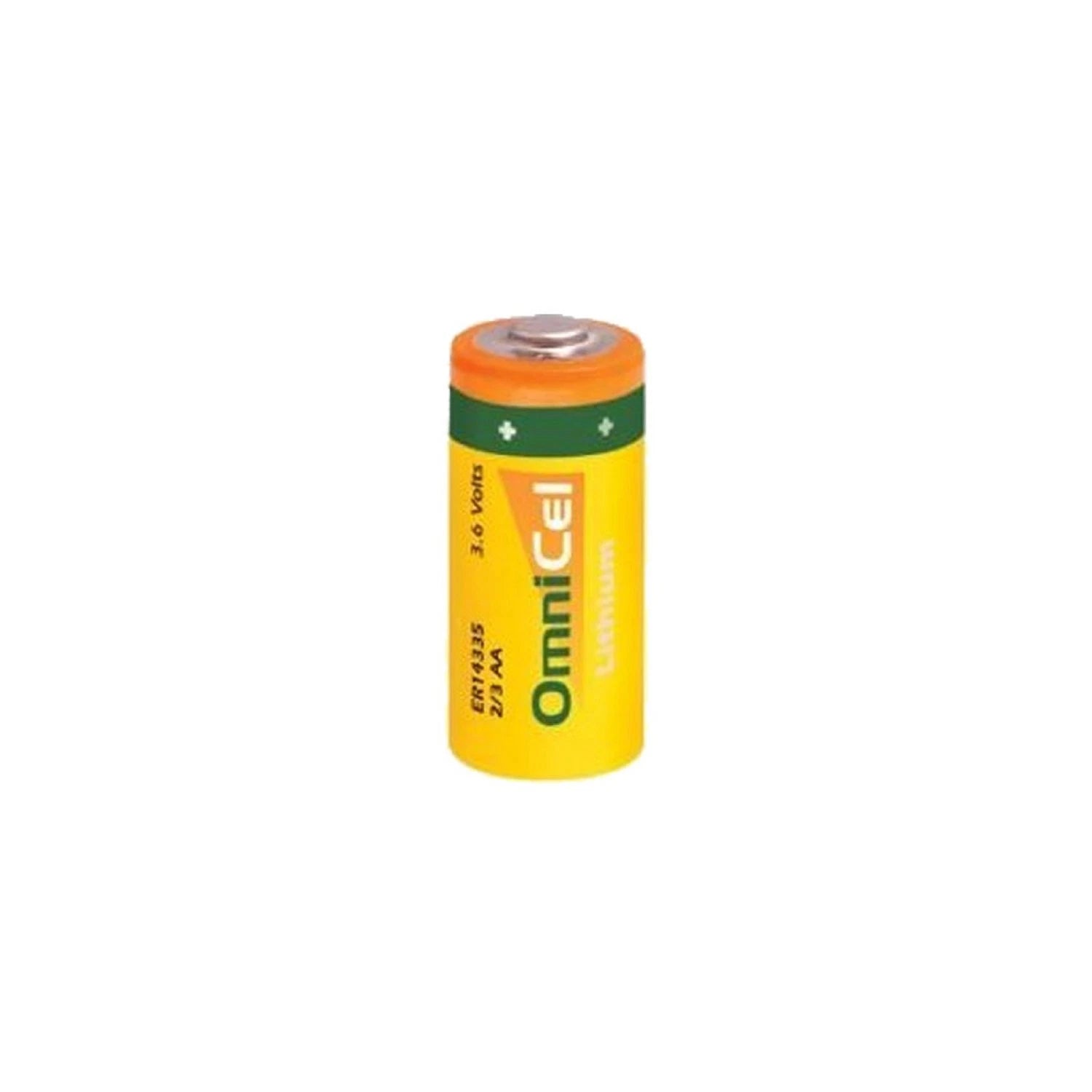 1 OmniCel ER14335 3.6V 1.65Ah 2/3AA Lithium Button Top Battery