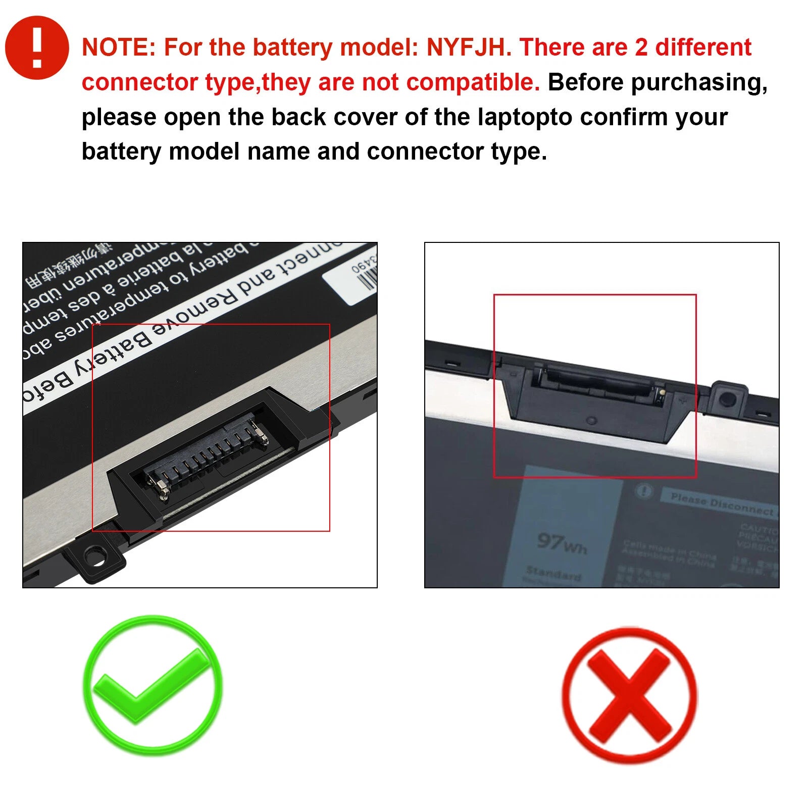 NYFJH?5TF10 Battery For Dell Precision 7330 7530 7540 7730 7740 P74F 64Wh/97Wh