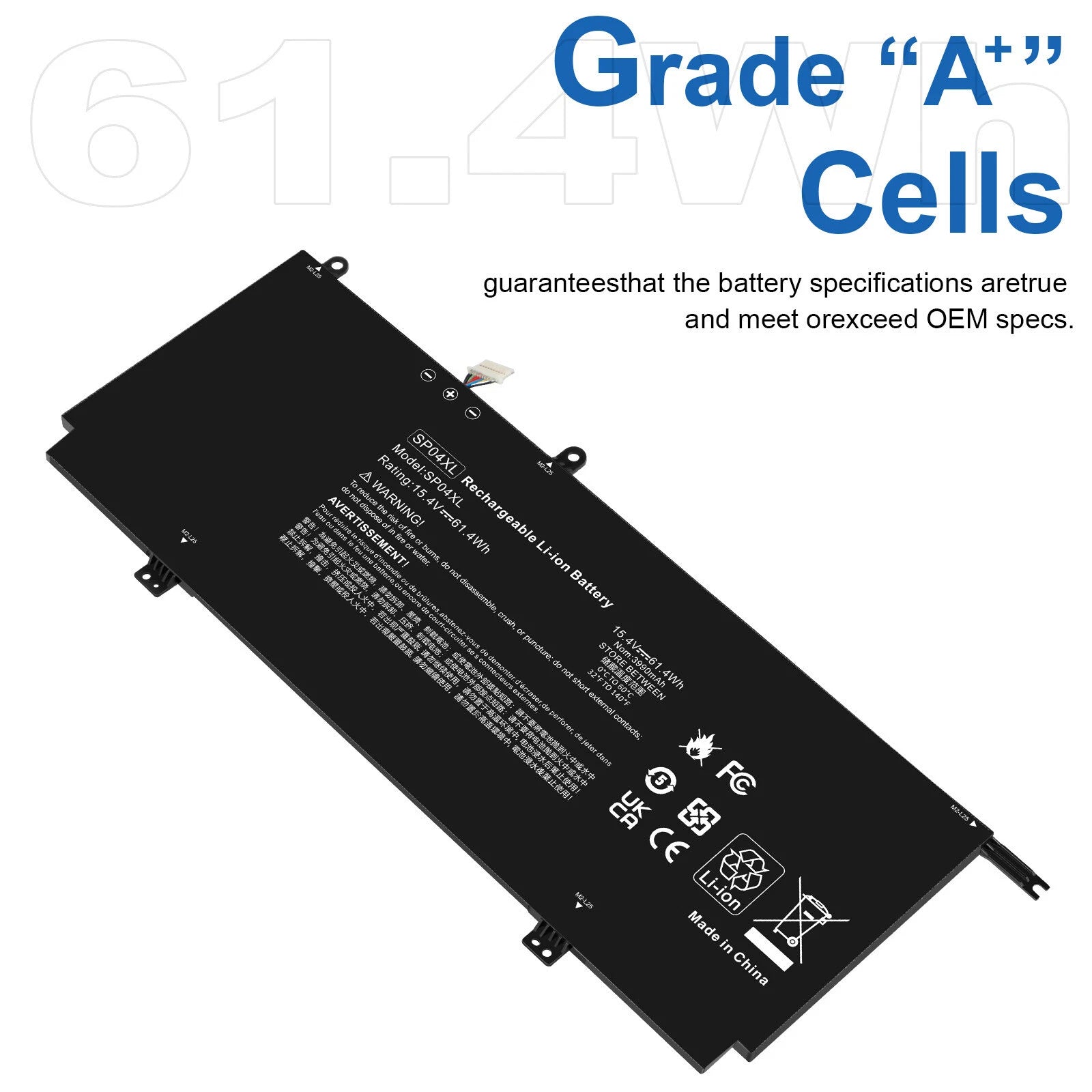 SP04XL Battery For HP Spectre X360 13-AP 13-AP0013DX 13-AP0045NR 61.4Wh
