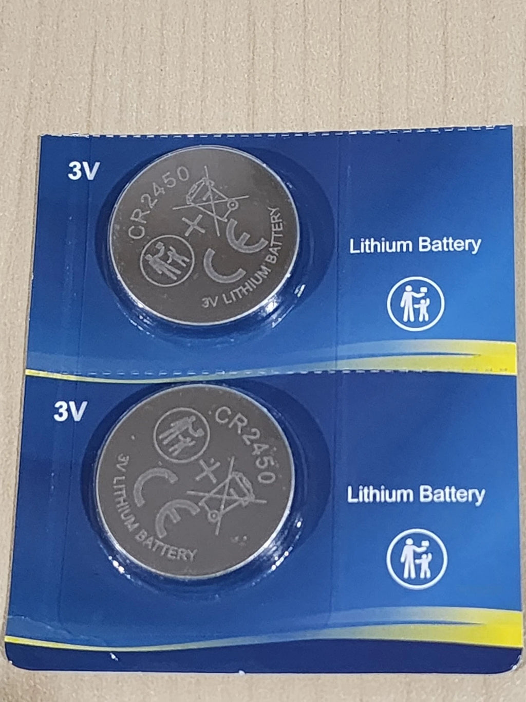 2 pc Tcbest CR2450 Battery 3V Lithium Coin Cell DL2450 Expire 12/2028