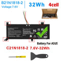 B21N1818-2 Battery For Asus VivoBook 14 F412 A412 X412 C21N1818-2 7.6V 32Wh 4Cel