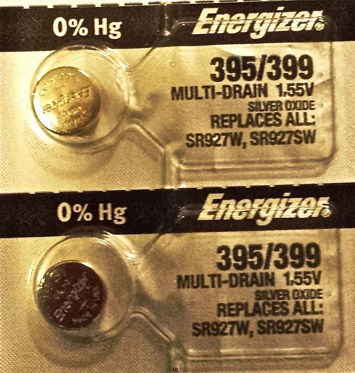 ENERGIZER 395/399 WATCH BATTERIES SR927SW (5 Piece) Sealed Authorized Seller