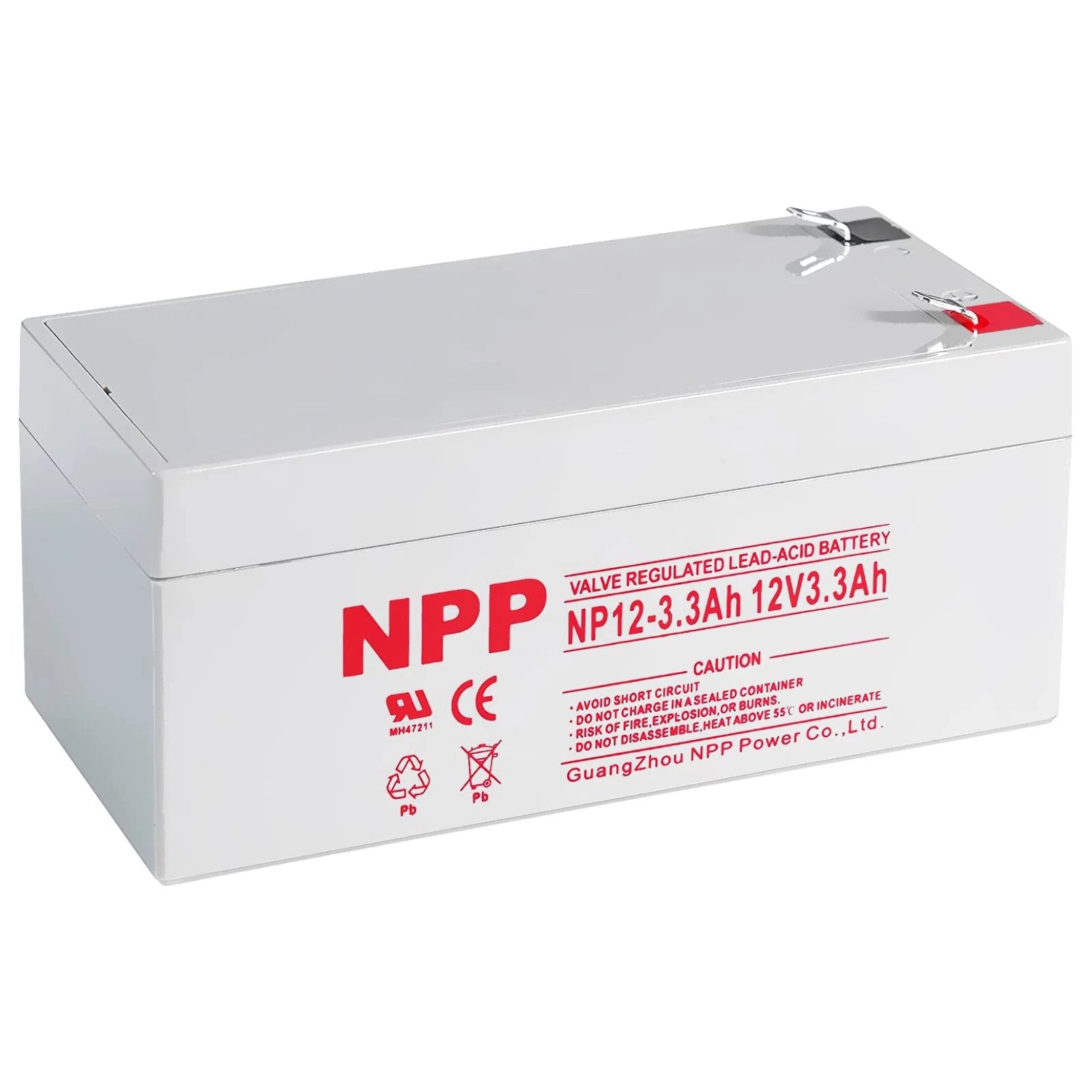 NPP NP 12V 3.3Ah AGM VRLA Battery - Maintenance-Free