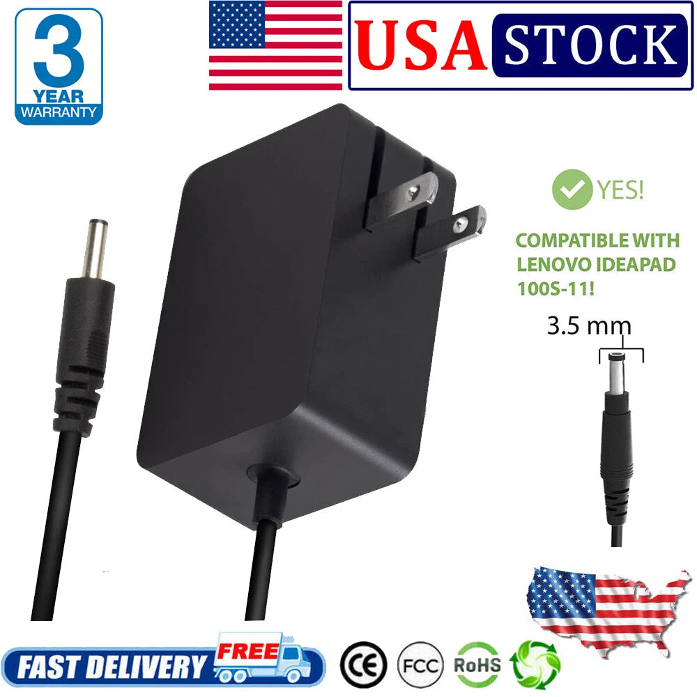 Laptop Charger for Lenovo Ideapad 100S 11" 100S-11IBY 80R2 80R2001FUS 80R2003UUS
