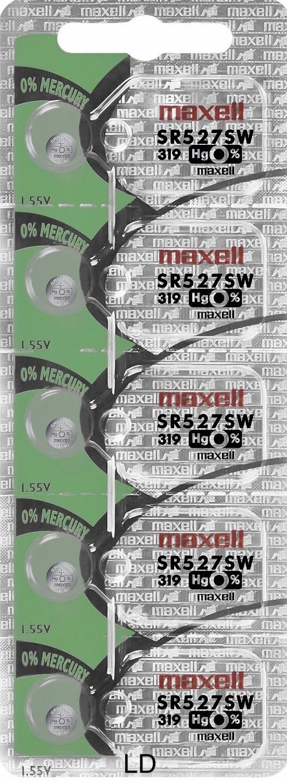 319 Maxell SR527SW (5 Piece) SR527 527 WATCH BATTERIES New Authorized Seller