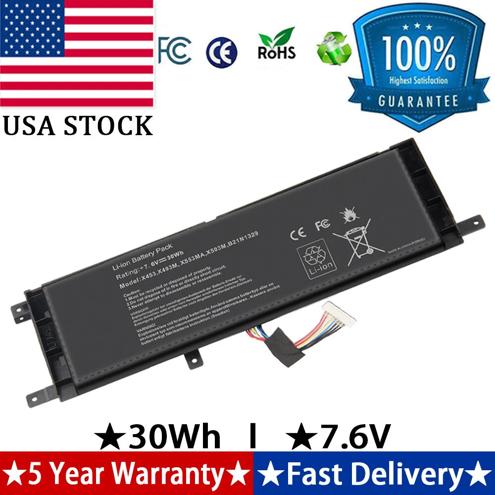 B21N1329 Battery for ASUS D553M F453MA F553M F553MA P553MA R515M X403MA X453 NEW