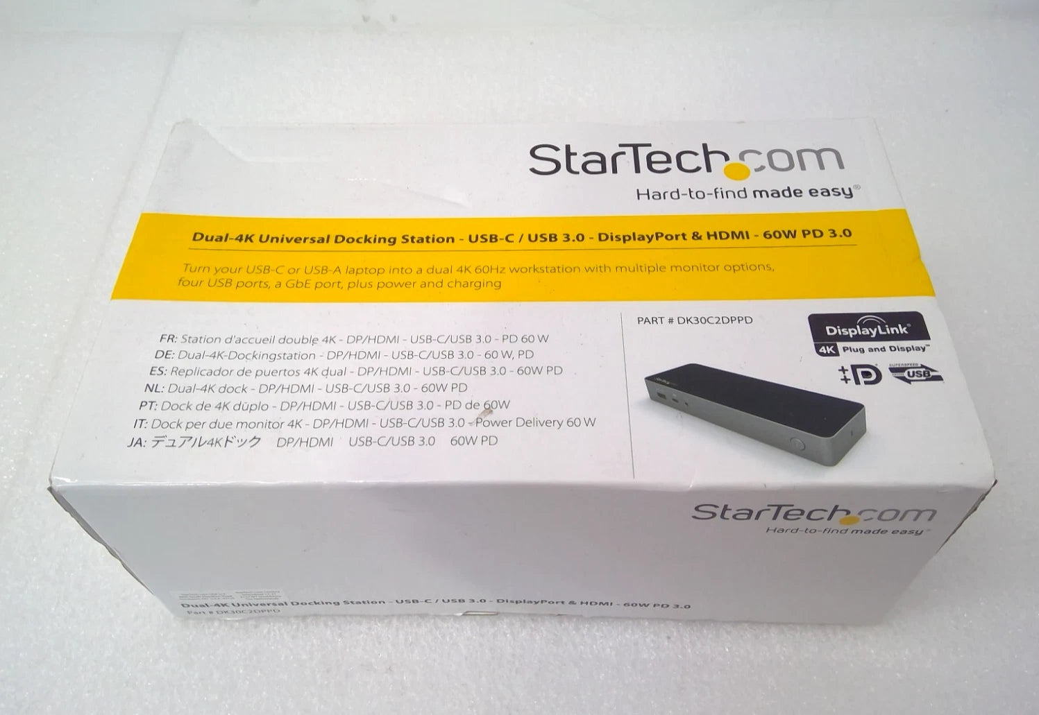 New Startech DK30C2DPPD Dual-4k 60Hz Universal Docking Station