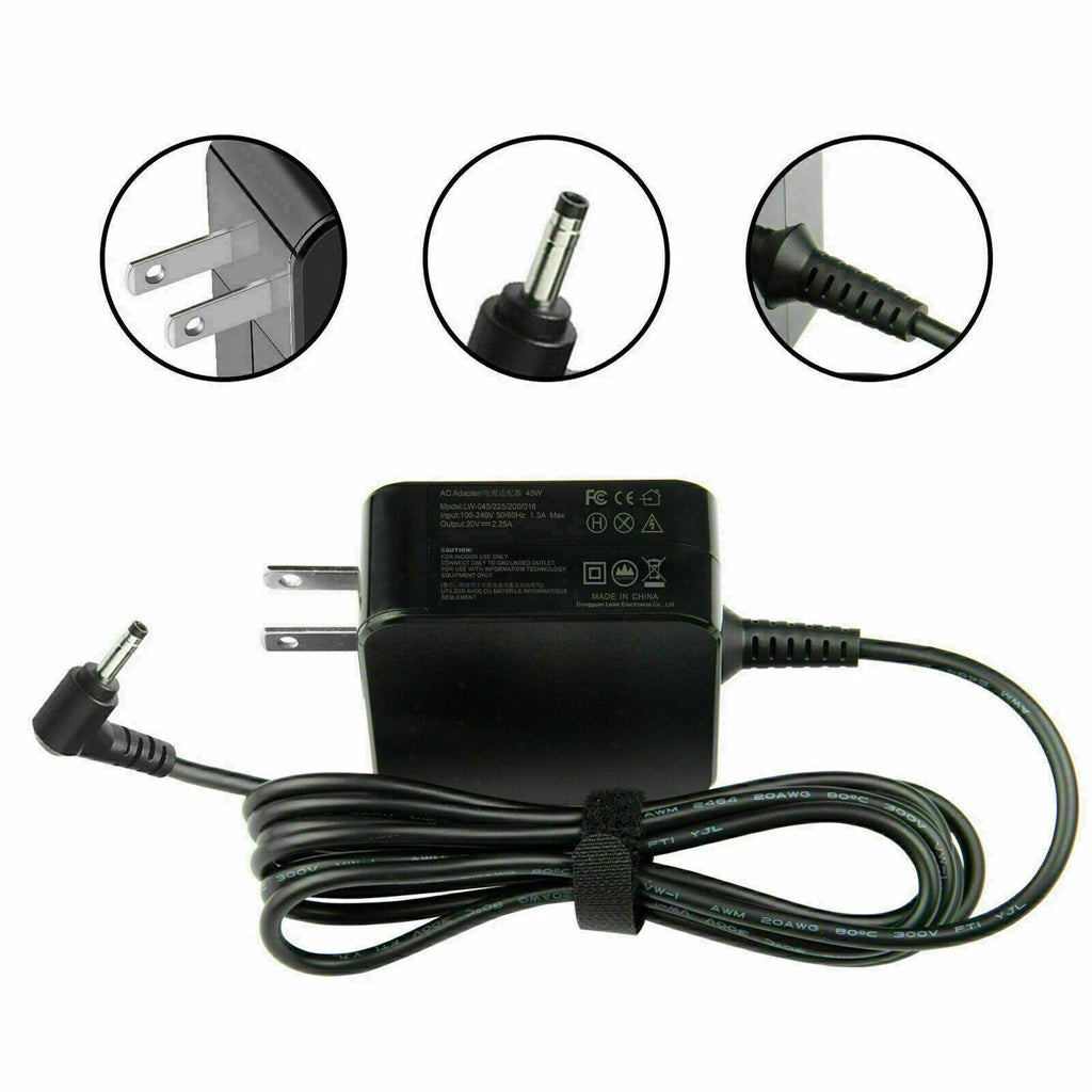 Laptop Charger Adapter Wall AC for Lenovo Ideapad Slim Power 1-14AST-05 81VS