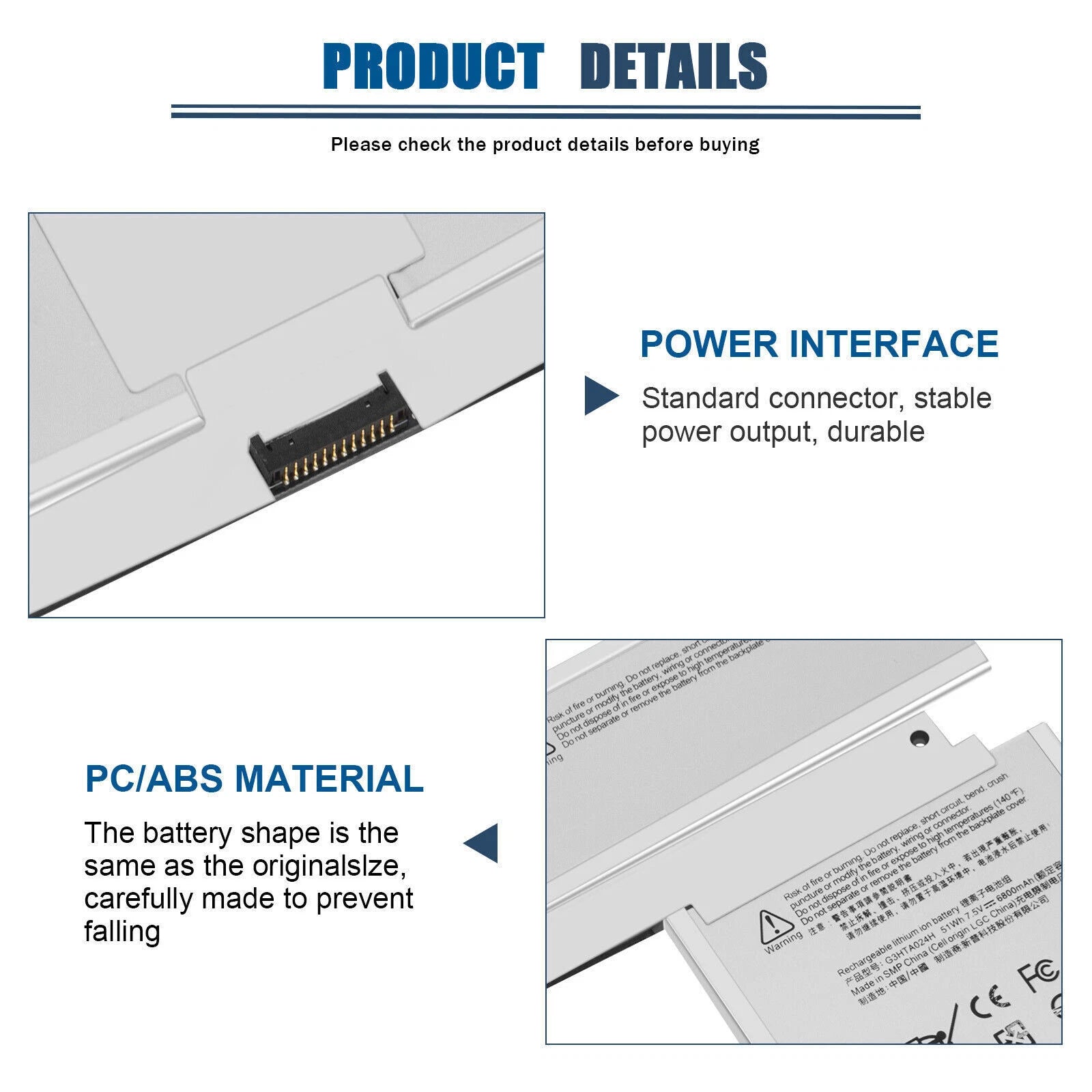 NEW Battery for Microsoft Surface Book 1 1703 1704 G3HTA024H G3HTA023H G3HTA021H