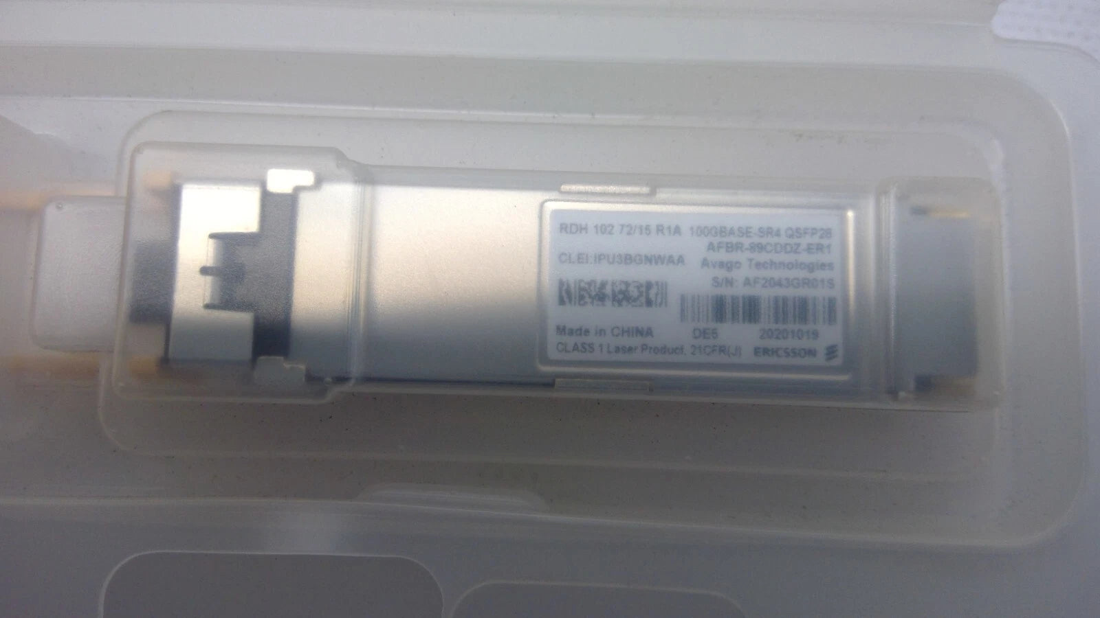 NEW Avago ERICSSON AFBR-89CDDZ-ER1 100GBASE-SR4 QSFP28 Transiever