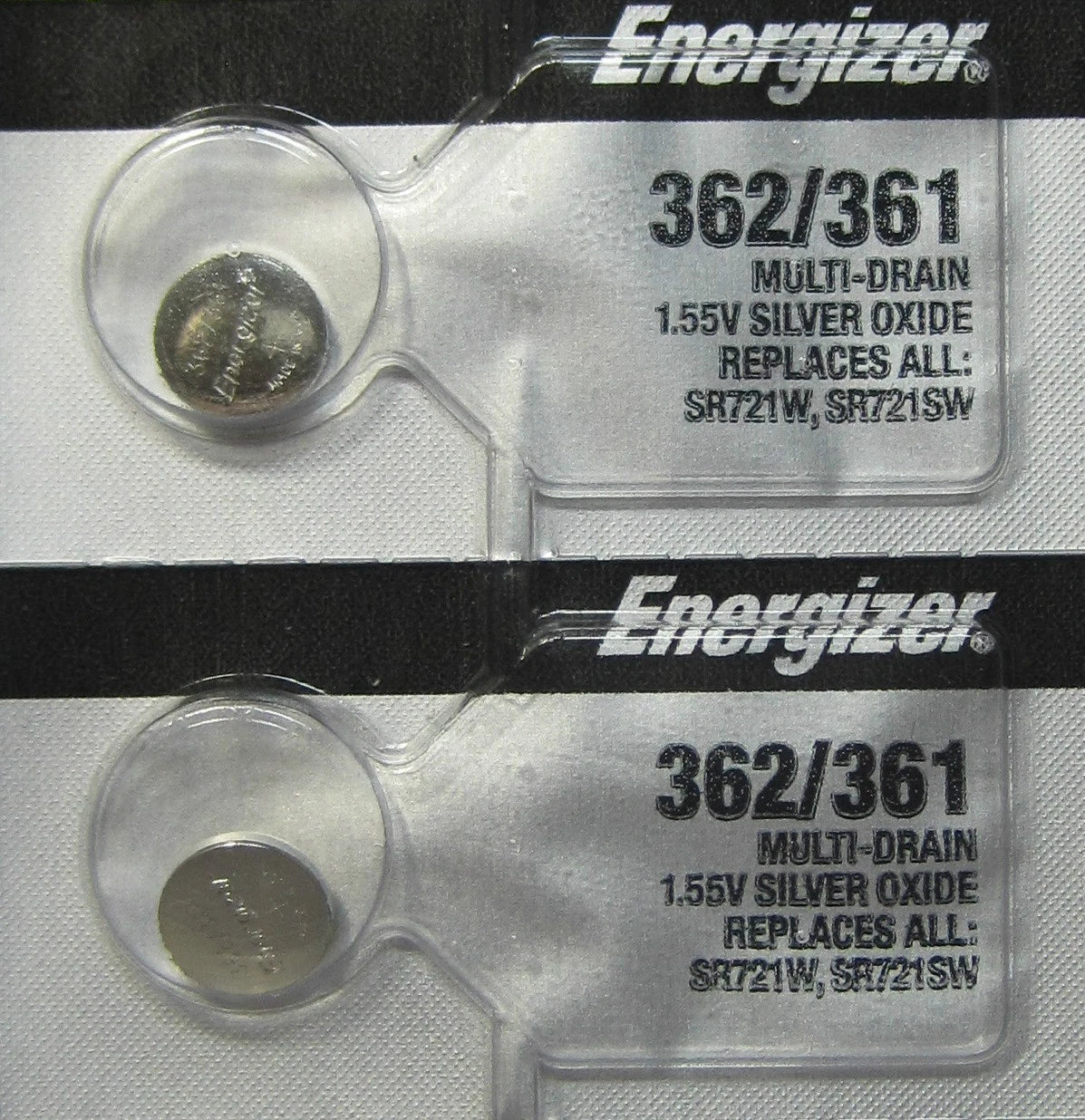 2 Energizer Silver Oxide SR721SW SR721W SR721 1.55V Battery